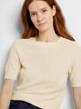 SLFELINNA NEW SS KNIT TOP NOOS XL Normal geschnitten - Birch