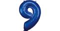 Folienballon 9, blau