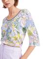 Rippen-T-Shirt mit Sushi-Print Violett 36