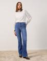 Bootcut Jeans 36 Figurbetont - Dark Blue Denim