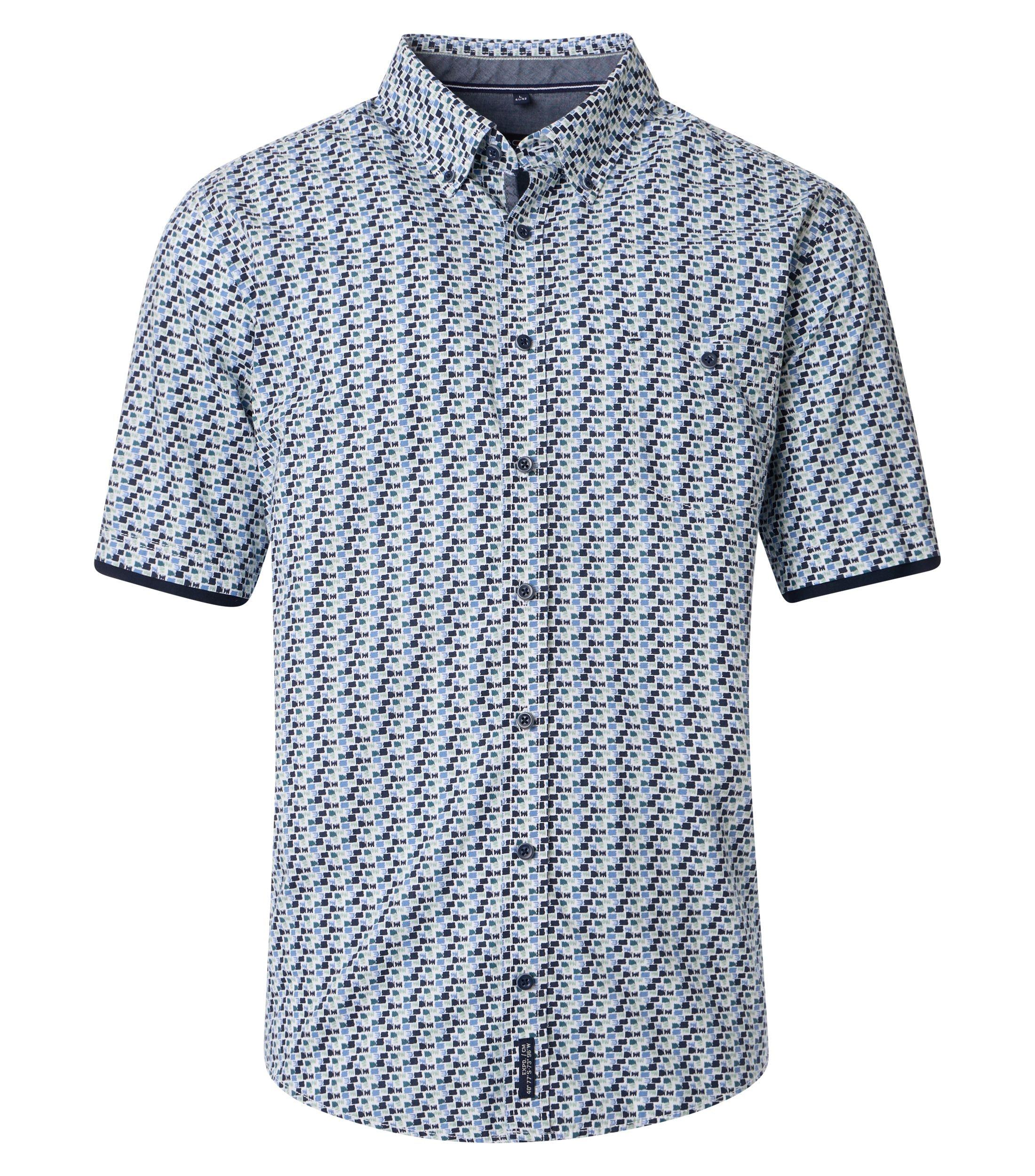 Freizeithemd Kurzarm XL Casual Fit Short - Blau