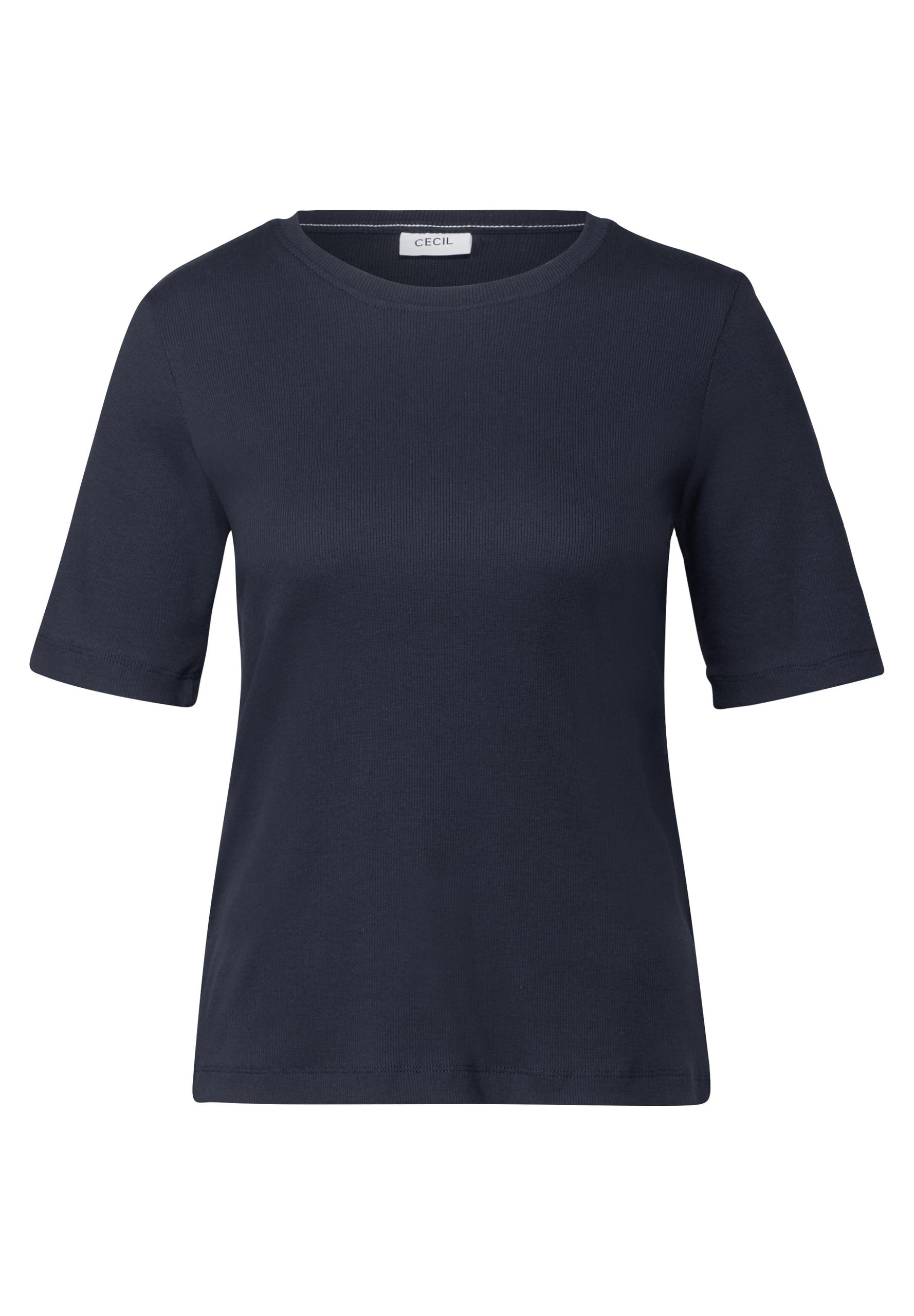 Basic Rippstruktur T-Shirt L - Universal Blue