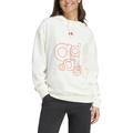 ADIDAS Damen Kapuzensweat French Terry Print L in Grau