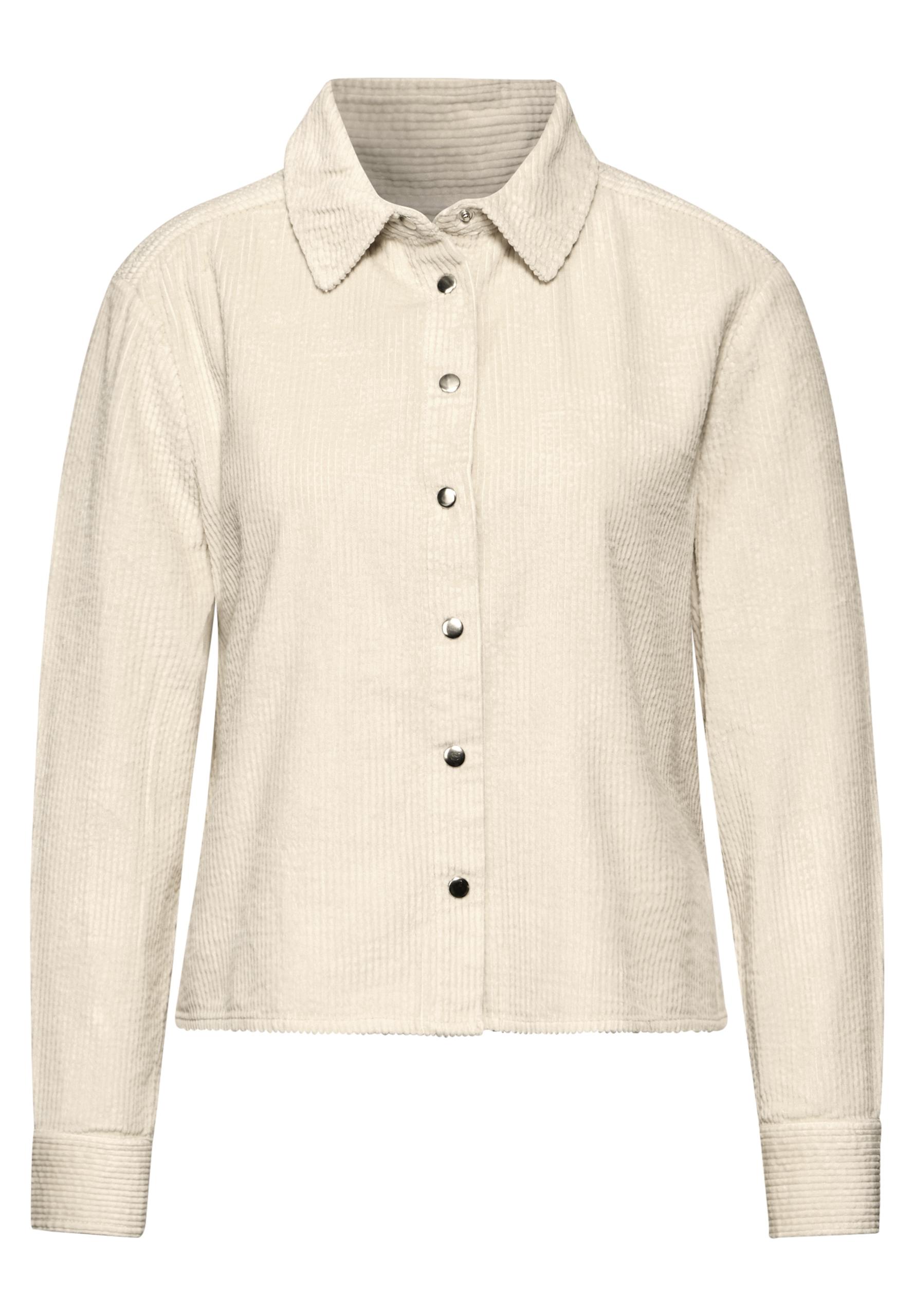 Cordbluse mit Knopfleiste 44 - Smooth Sand Beige
