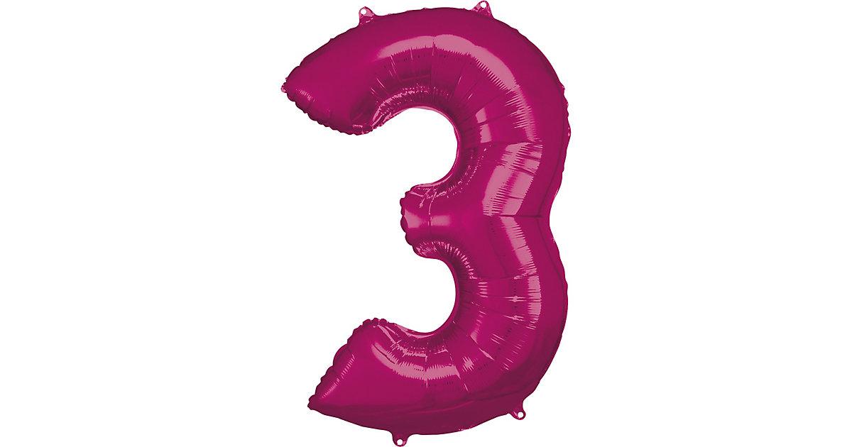 Folienballon 3, pink