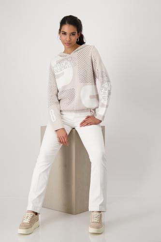 Ajour-Pullover mit Lurex 36 - Warm Sand