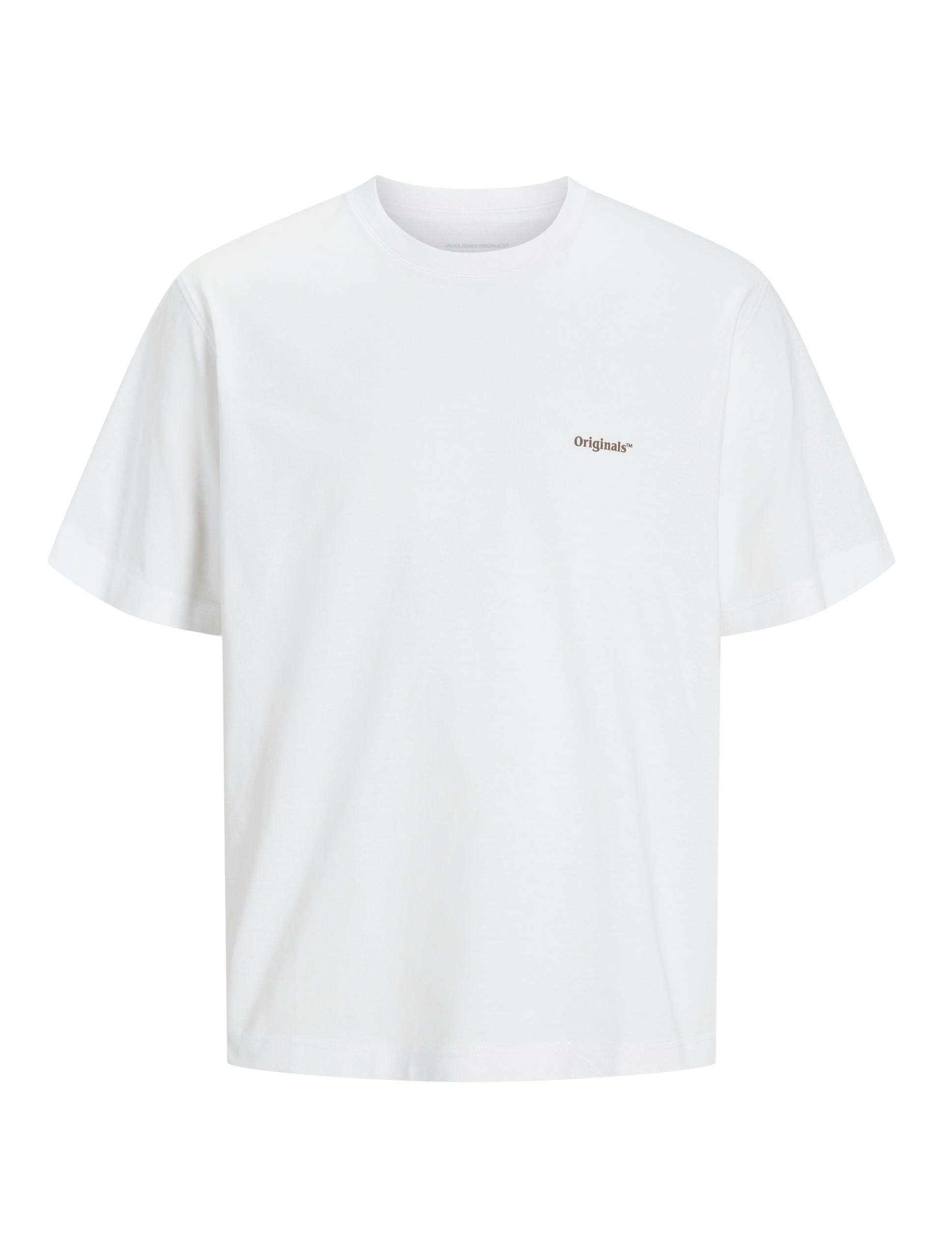 JORPAROS EASTER SKETCH TEE SS CREW N LN L Locker geschnitten - Bright White