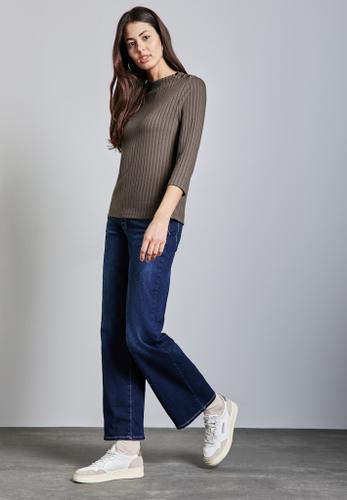 Shirt mit Knöpfen Braun 38