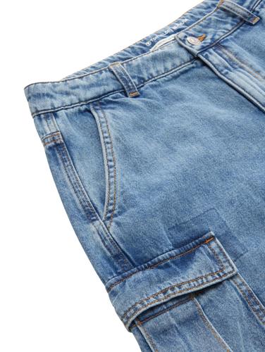 Cargo-Jeansshorts mit recycelter Baumwolle 164 Regular Fit - Light Stone Blue Denim