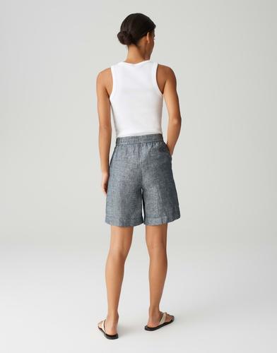 Leinen-Shorts "Melane" - Dunkelblau / 38