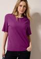 Basic Rippstruktur T-Shirt L - Anemone Pink