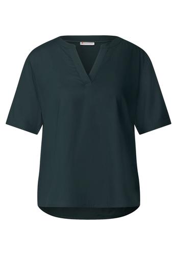 Bluse in Unifarbe 36 - Hunter Green