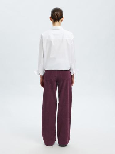 SLFWIDE RUNA HW CORDUROY PANT NOOS 27/32 Weiter Beinschnitt - Fig