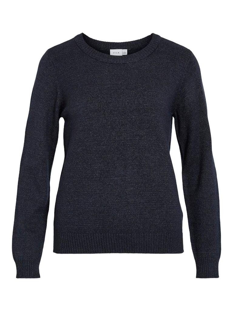 VIRIL O-NECK L/S KNIT TOP - NOOS Blau S