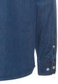Langarm Hemd mit Allover-Print Blau M