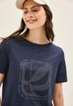 T-Shirt mit Schmucksteinen L - Urban Navy Blue