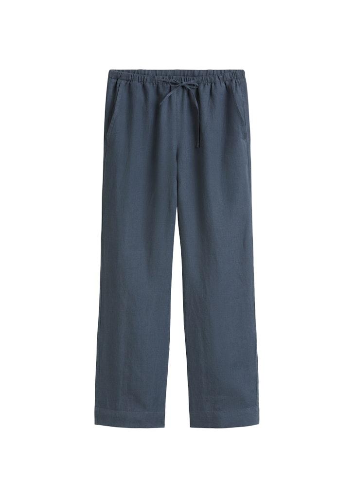 Leinen-Joggpants straight 42 Straight - Muted Blue
