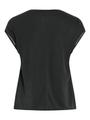 VIMODALA C/S O-NECK DETAIL TOP - NOOS S Normal geschnitten - Black