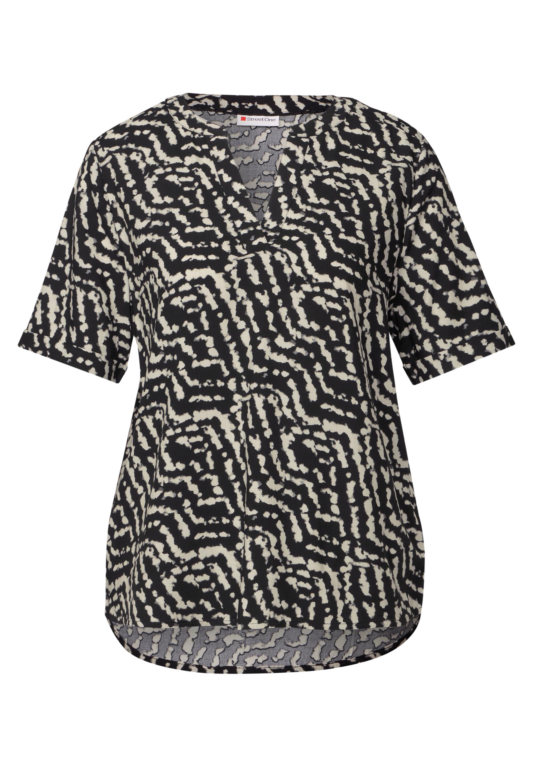 Bedruckte Bluse 36 - Black