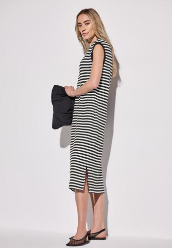 Gestreiftes Kleid 34 - Black