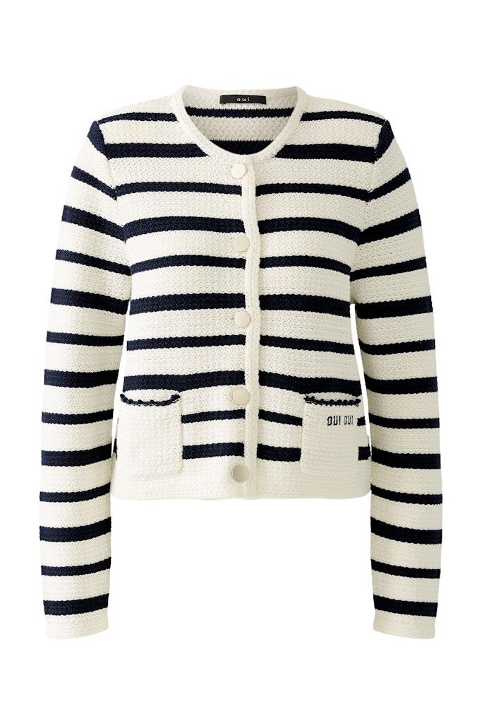 Strickjacke reine Baumwolle Weiß 34