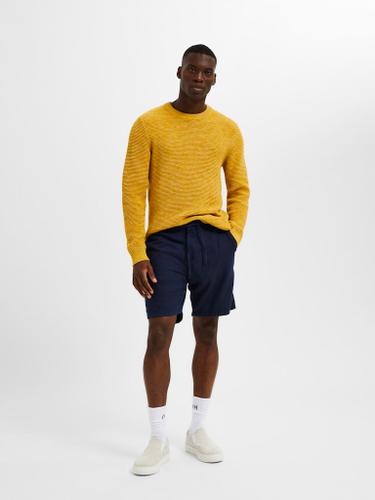 SLHREGULAR-BRODY LINEN SHORTS NOOS Blau L