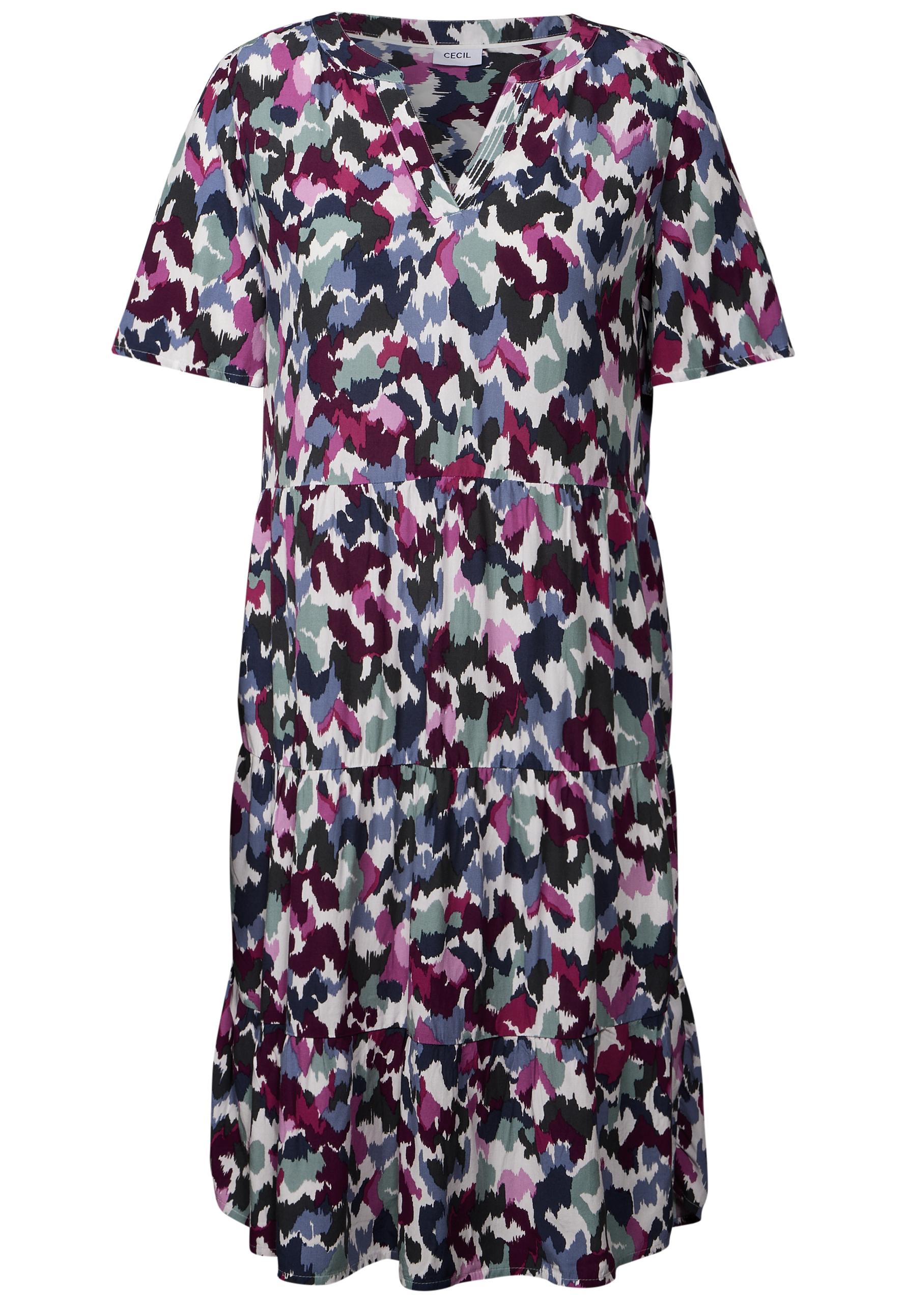 Gemustertes Kleid L - Vanilla White