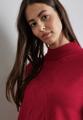Pullover mit Strickmuster Rot 36