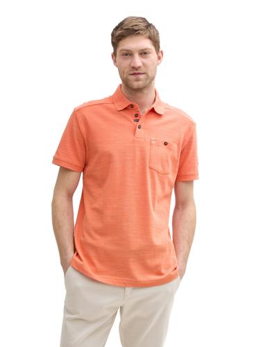 Poloshirt mit Brusttasche M Regular Fit - Brick Orange