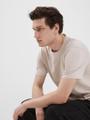 SLHASPEN SLUB SS O-NECK TEE NOOS Grau M