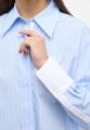 Bluse Popeline Langarm Blau 40/Langarm