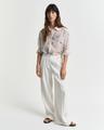 Relaxed Fit Bluse aus Baumwolle und Seide mit Blumen-Print 36 - Putty