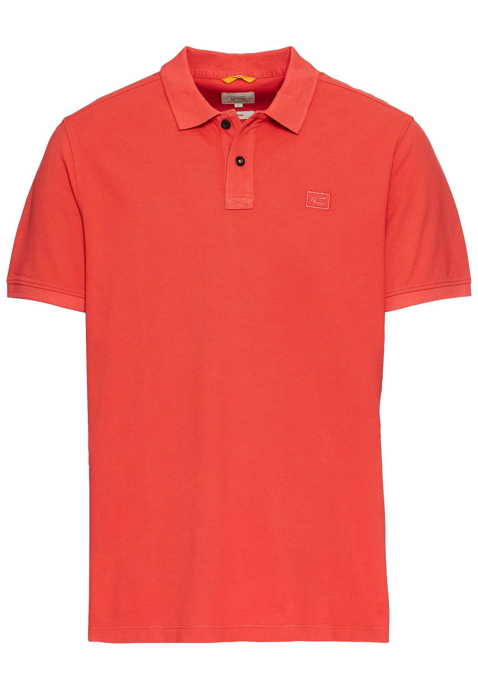 Kurzarm Poloshirt aus Baumwolle Rot XXL