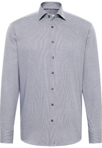 Hemd Pepita Langarm 43/Langarm - 65cm MODERN FIT - Silber