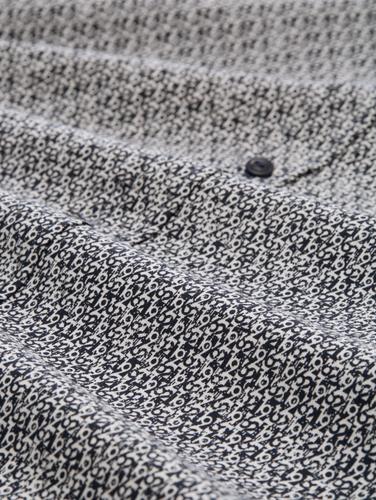 Kurzarmhemd mit Muster XL Regular Fit - Navy Small Number Design