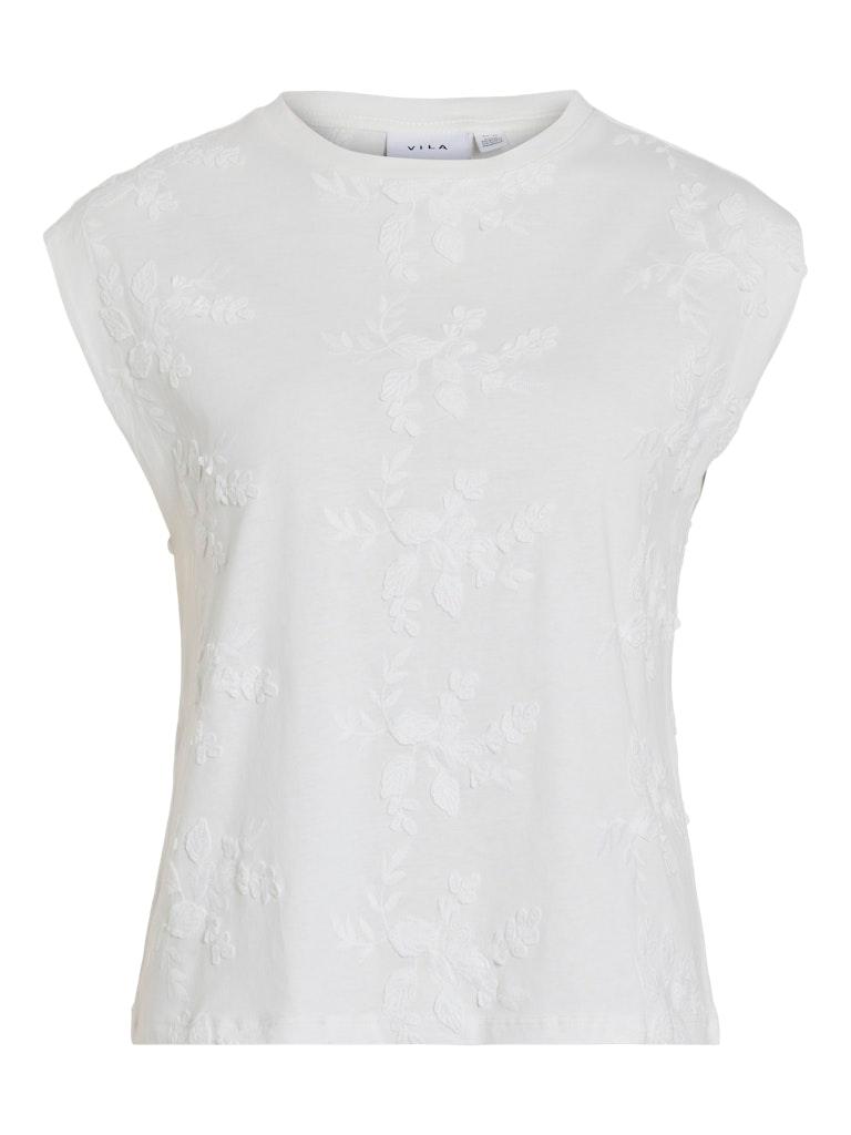 VINAYLA O-NECK S/L TOP Weiß S