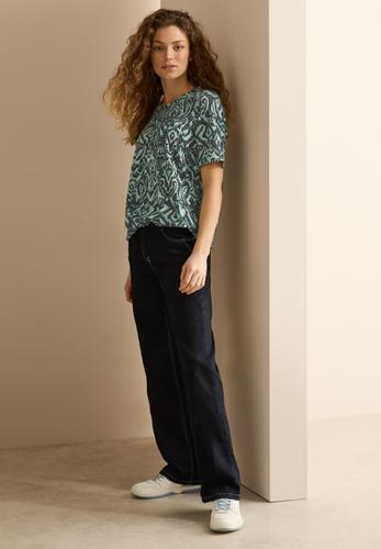 Shirt mit Ornamentmuster L - Slate Khaki