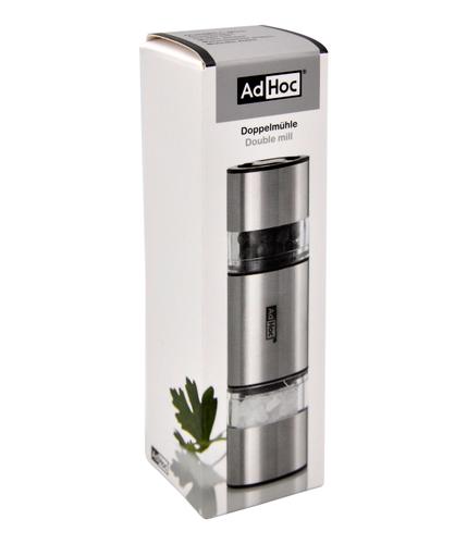 AdHoc Salz-/Pfeffermühle »Doppelmühle Duomill Mini Ceramic Mahlwerke 11 cm«