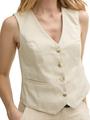 Slim Fit Anzugweste aus Twill 36 Slim Fit - Champagne
