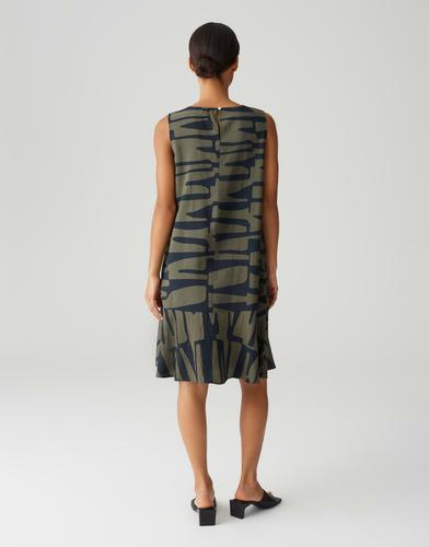 OPUS A-Linien-Kleid »Wenola« im Animal-Print - Oliv / 40