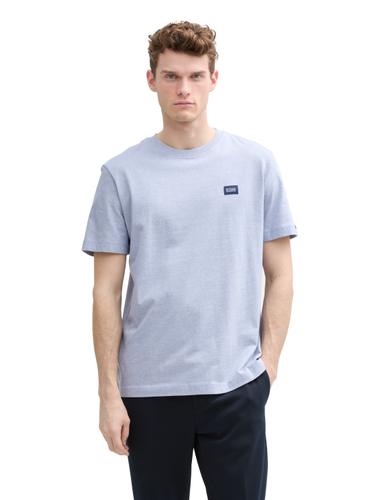 T-Shirt mit Logo-Label XXXL Regular Fit - Dove Blue White Fine Stripe