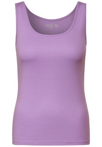 Top in Unifarbe L - Sporty Lilac