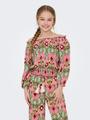KOGGLOW LIFE OFF SHOULDER TOP AOP WVN 140 Normal geschnitten - Tofu