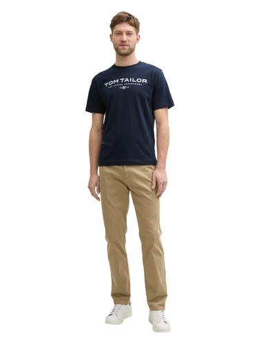 T-Shirt aus Baumwolle mit Logo-Print XL Regular Fit - Sky Captain Blue