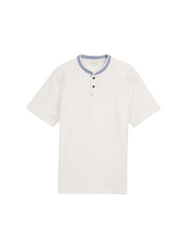 Poloshirt mit Stehkragen XL Regular Fit - Off White