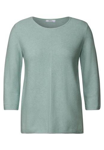 Strukturpullover L - Cool Salvia Melange