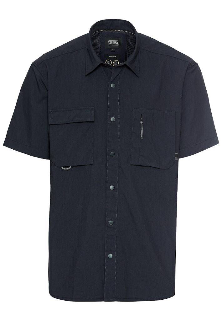 Kurzarmhemd mit Cooling Effekt Blau M