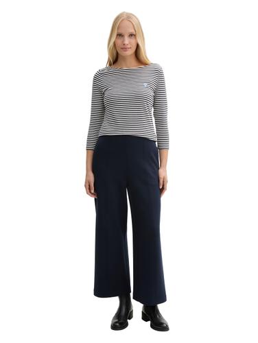 Langarmshirt mit Streifenmuster XL Regular Fit - Offwhite Navy Regular Stripe