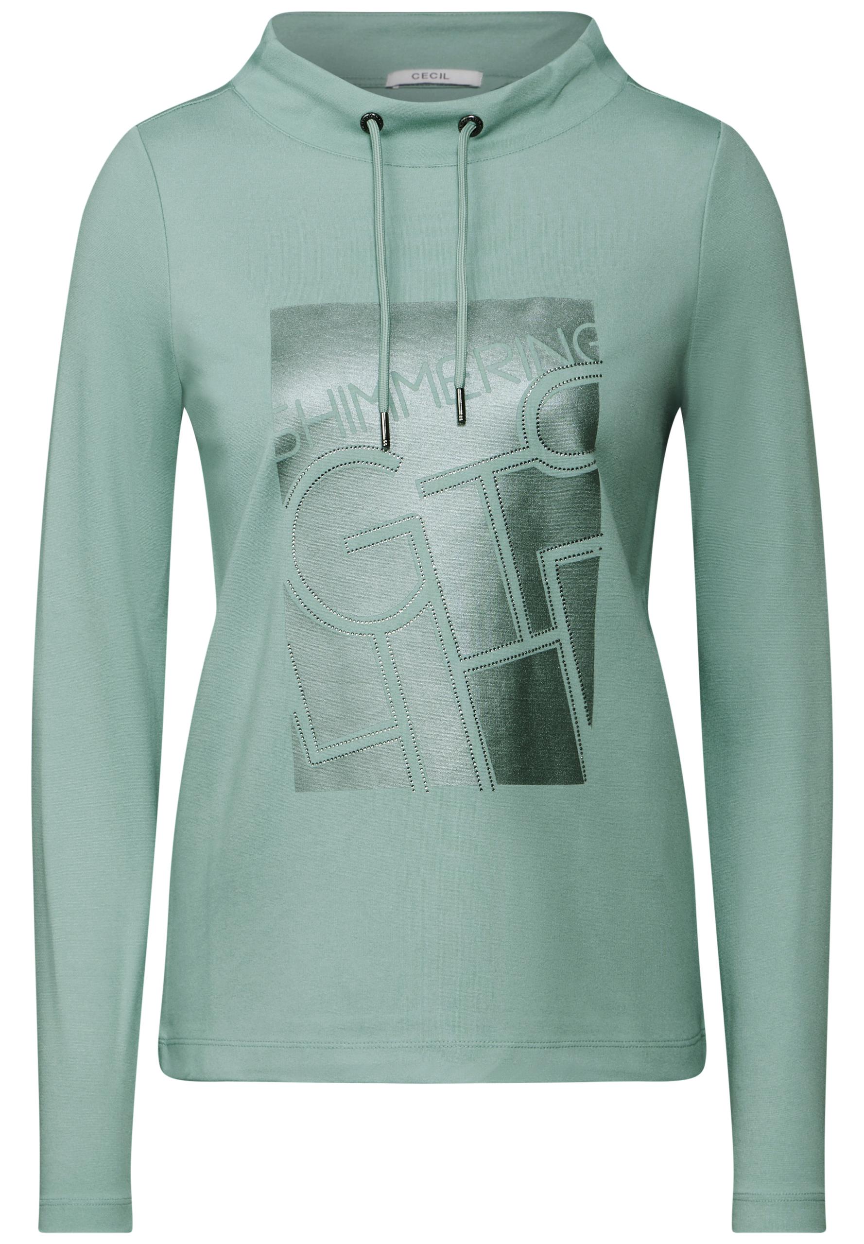 Shirt mit Print L - Glaced Salvia Green