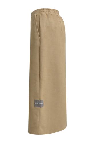 Fake Suede Skirt S - Camel
